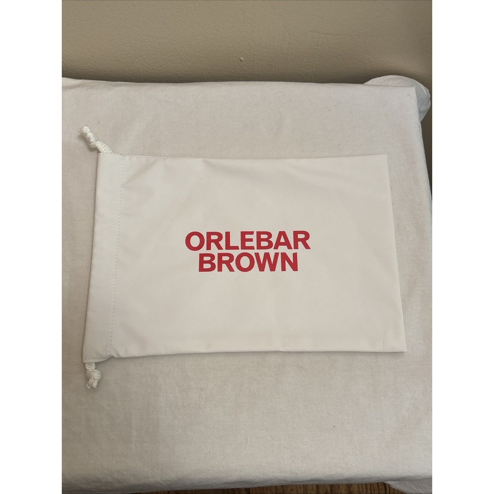 Orlebar Brown Dust Storage Bag Cream White Vinyl Drawstring Travel Accessory